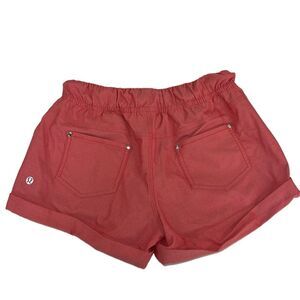 Lululemon Play All Day Short Twin Stripe Sizzle Love Red -‎ Women’s 4